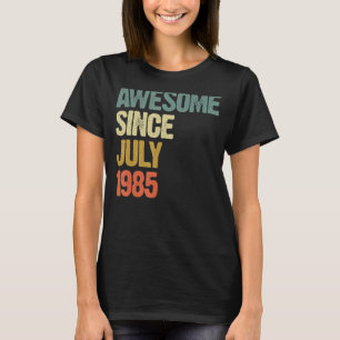 T-shirt 37 Ans Awesome Depuis Juillet 1985 37e Anniversair