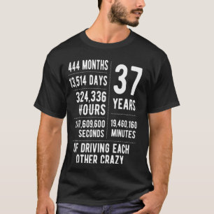 T-shirt 37 Ans de Mariage Drôle 37e Anniversaire de Mariag