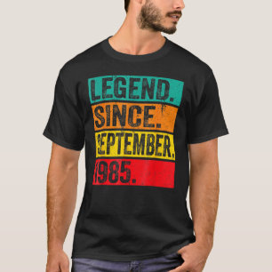 T-shirt 37 Ans Légende depuis septembre 1985 37th Bir