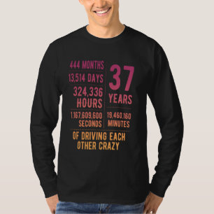 T-shirt 37 ans mariés Funny 37e anniversaire de Mariage