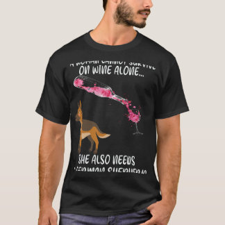 T-shirt 37 Une femme ne peut survivre au vin seul Elle a a