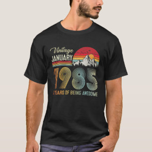 T-shirt 37E Anniversaire Vintage Février 1985 37 Ans F
