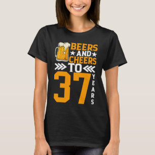 T-shirt 37th Birthday Beers and Cheers to 37 years Mug of