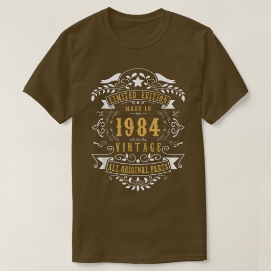 T-shirt 38 ans 38e anniversaire fait né en 1984 hommes W (Design devant)