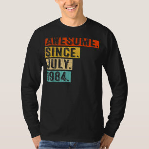T-shirt 38 Ans Awesome Depuis Juillet 1984 38ème Anniversa