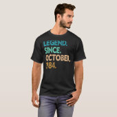 T-shirt 38 Ans Légende depuis Octobre 1984 38e Naissance (Devant entier)