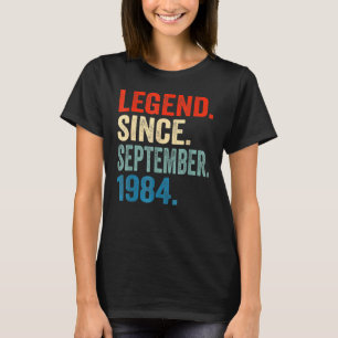 T-shirt 38 Ans Légende depuis Septembre 1984 38th Bir