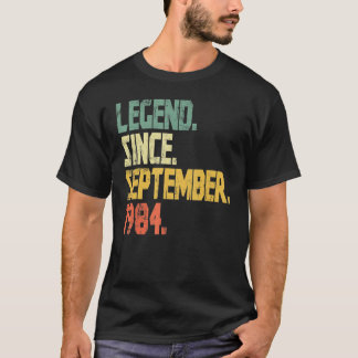 T-shirt 38 Ans Légende depuis Septembre 1984 38th Bir