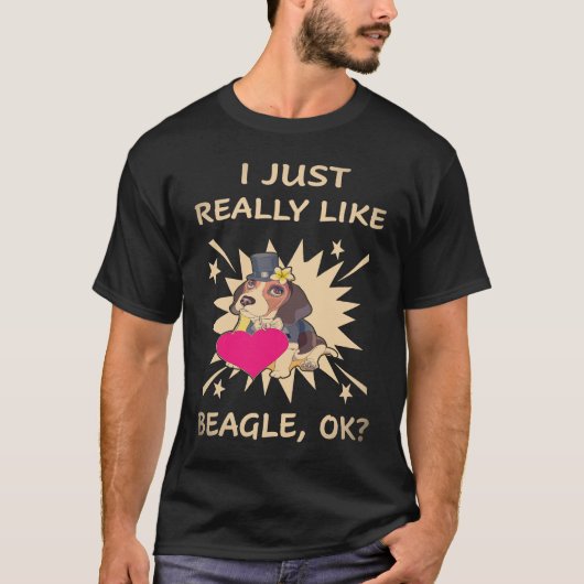 T-shirt 38 J'aime vraiment beaucoup Beagle (Devant)