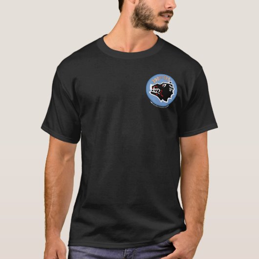 T-shirt 390th Chemise foncée faite sur commande de TFS (Devant)