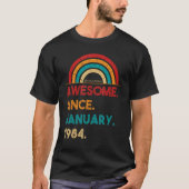 T-shirt 39 Ans Awesome depuis Janvier 1984 39e Naissance (Devant)