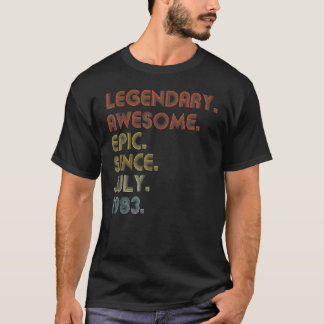 T-shirt 39 Ans Awesome Depuis Juillet 1983 39e Anniversair