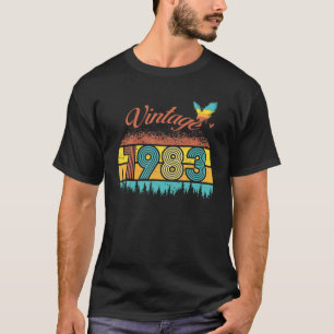 T-shirt 39 Ans Hommes Femmes Vintage Rétro 1983 39E Annive