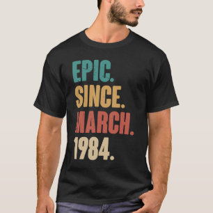 T-shirt 39 Ans Vintage 1984 Anniversaire 39e Décoration