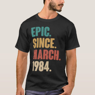 T-shirt 39 Ans Vintage 1984 Anniversaire 39e Décoration