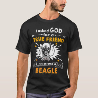 T-shirt 39 Demandé Dieu Véritable Ami Un Beagle