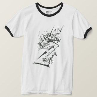 T-shirt 39 Tatouage Tribal Abstrait Noir et Blanc