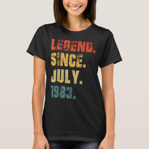 T-shirt 39e anniversaire 39 ans légende depuis juillet 198
