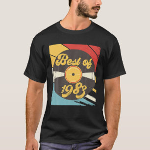 T-shirt 39e anniversaire Cadeau Vinyl Record Vintage 1983 