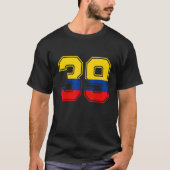 T-shirt 39e anniversaire Colombien 39 ans âge Numéro 39 Co (Devant)