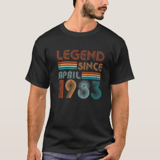 T-shirt 39E Anniversaire De 39 Ans Légende Depuis Le 1Er A