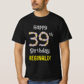 T-shirt 39e anniversaire : Fleurs florales Numéro "39" + N (Devant)