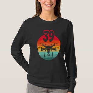 T-shirt 39e Anniversaire I Télécommande Rétro Drones Avec