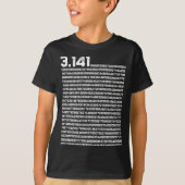 T-shirt 3.14 Mathématiques de jour Pi Nombre irrationnel P (Devant)