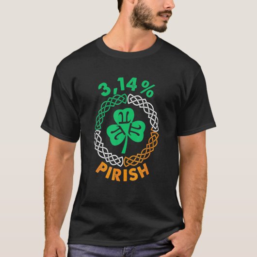 T-shirt 3,14 % Pirish Funny Jour de la Saint Patrick Math  (Devant)