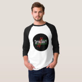 T-shirt 3/4 raglan de base de douille (Devant entier)
