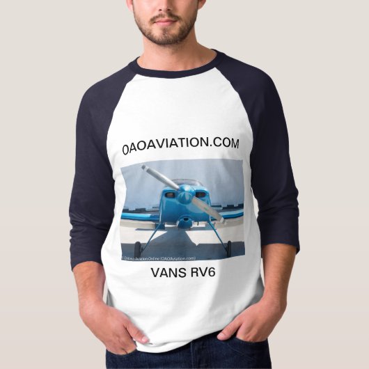 T-shirt 3/4 raglan de longueur avec les fourgons RV6 + (Devant)