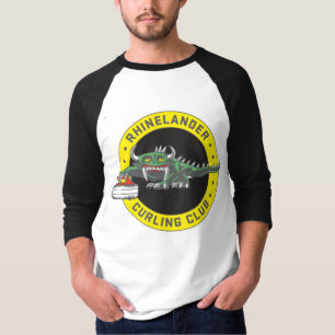 T-shirt 3/4 Rhinelander Hodag Curling Longues Manches