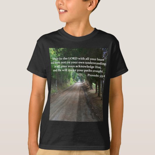 T-shirt 3:5 de proverbes - affiche de vers de bible de 6 (Devant)