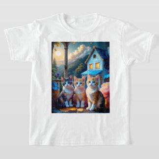 T-shirt 3 Adorable Artist designed Kittens
