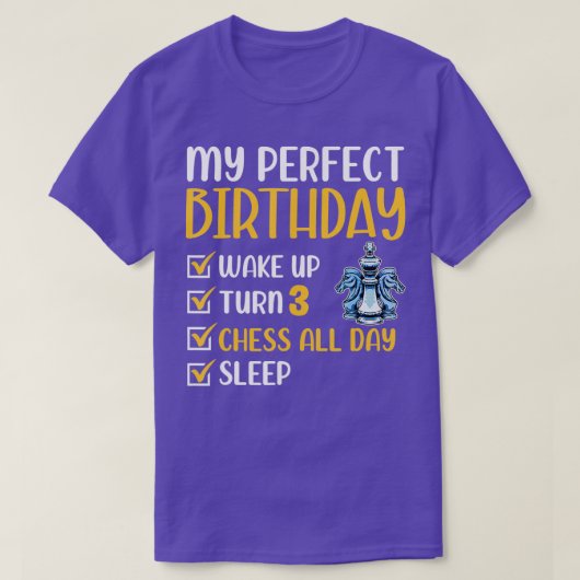 T-shirt 3 Anniversaire d'échecs fête d'anniversaire 3e jou (Design devant)