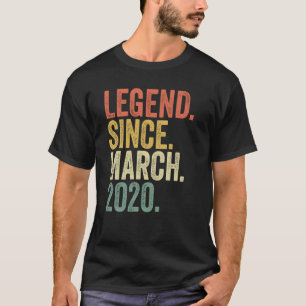 T-shirt 3 ans 3ème anniversaire Légende depuis mars 2020