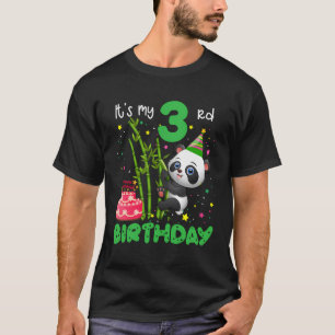 T-shirt 3 ans Anniversaire Fête Panda Lover Drôle Match