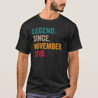 T-shirt 3 ans de légende depuis novembre 2019 3e anniversa