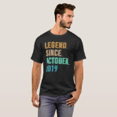 T-shirt 3 ans de légende depuis octobre 2019 3e anniversai (Devant entier)