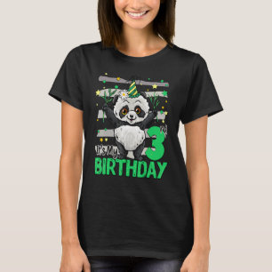 T-shirt 3 ans Panda 3e anniversaire fille garçon Panda Bir