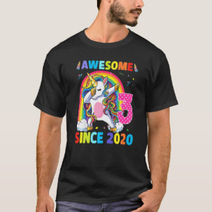 T-shirt 3 Ans Unicorn Dabbing 3ème anniversaire fille Tee