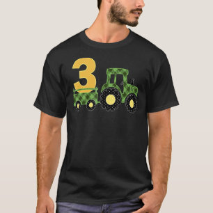 T-shirt 3 ans Vieux ferme tracteur fête d'anniversaire Far