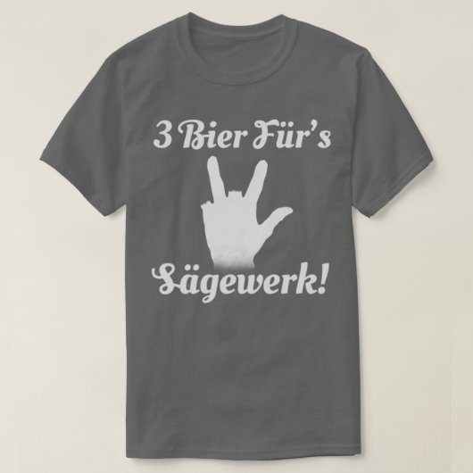 T-shirt 3 bières pour scierie (Design devant)