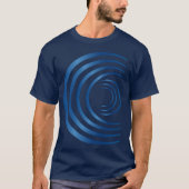 T-shirt 3 Cercles de cultures bleues à croissant dimension (Devant)