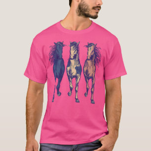 T-shirt 3 Chevaux Courant Autour de l'Art Équestre