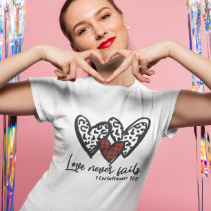 T-shirt 3 Coeurs amour n'échoue jamais