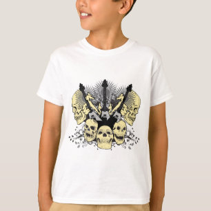 T-shirt 3 crânes de guitares
