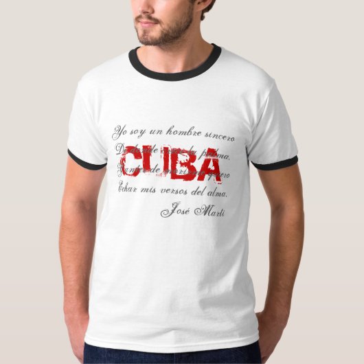 T-shirt 3 de poésie du Cuba Jose Marti (Devant)