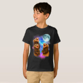 T-shirt 3 Ferret Moon Howling Ferrets Funny For Men, Women (Devant entier)