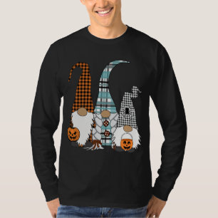 T-shirt 3 Gnomes Halloween Trick Ou Treat Nordic Gnomes Pl